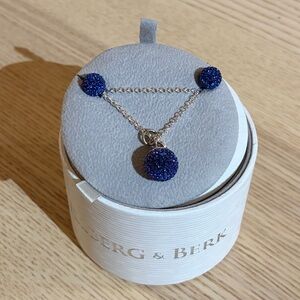 Hillberg & Berk Sparkle Ball Necklace and Earrings Set